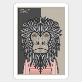 Black Howler Monkey Sticker